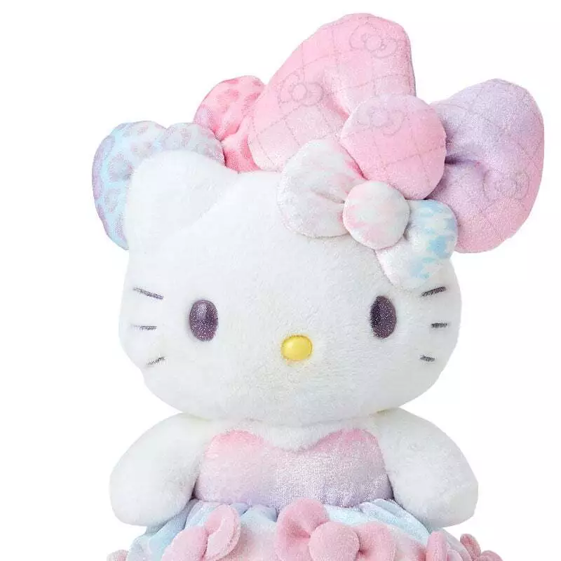 Sanrio HELLO KITTY 50th The Fashionable Ribbons Birthday Plush doll / Free shipping