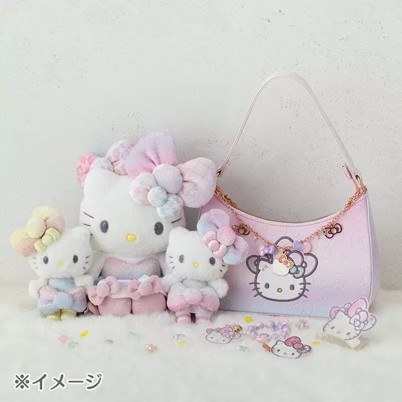 Sanrio HELLO KITTY 50th The Fashionable Ribbons Birthday Plush doll / Free shipping