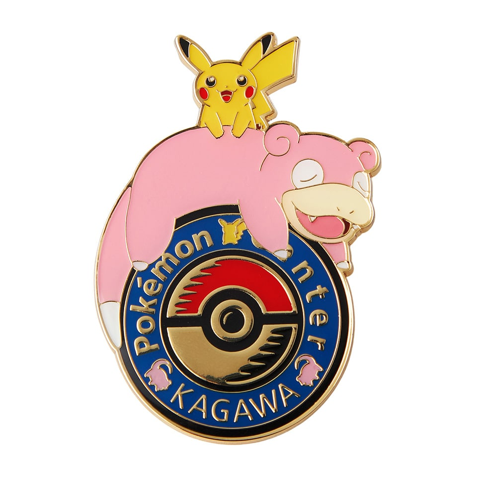 Pokemon Center Kagawa Limited Slowpoke Logo Pins Pin Badge japan