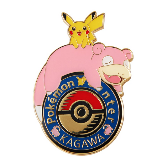 Pokemon Center Kagawa Limited Slowpoke Logo Pins Pin Badge japan