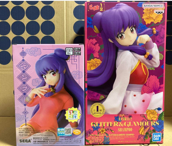 Ranma 1/2 Figure Noodle Stopper Ranma GLITTER&GLAMOURS SHAMPOO Figure Set