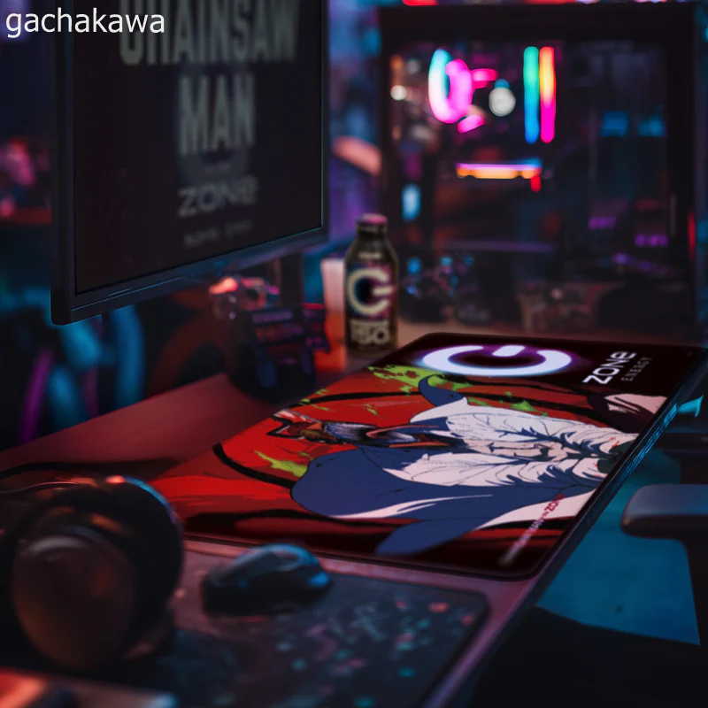 PSL Chainsaw Man x Zone Energy Drink Desk Mat CHAINSAW MAN