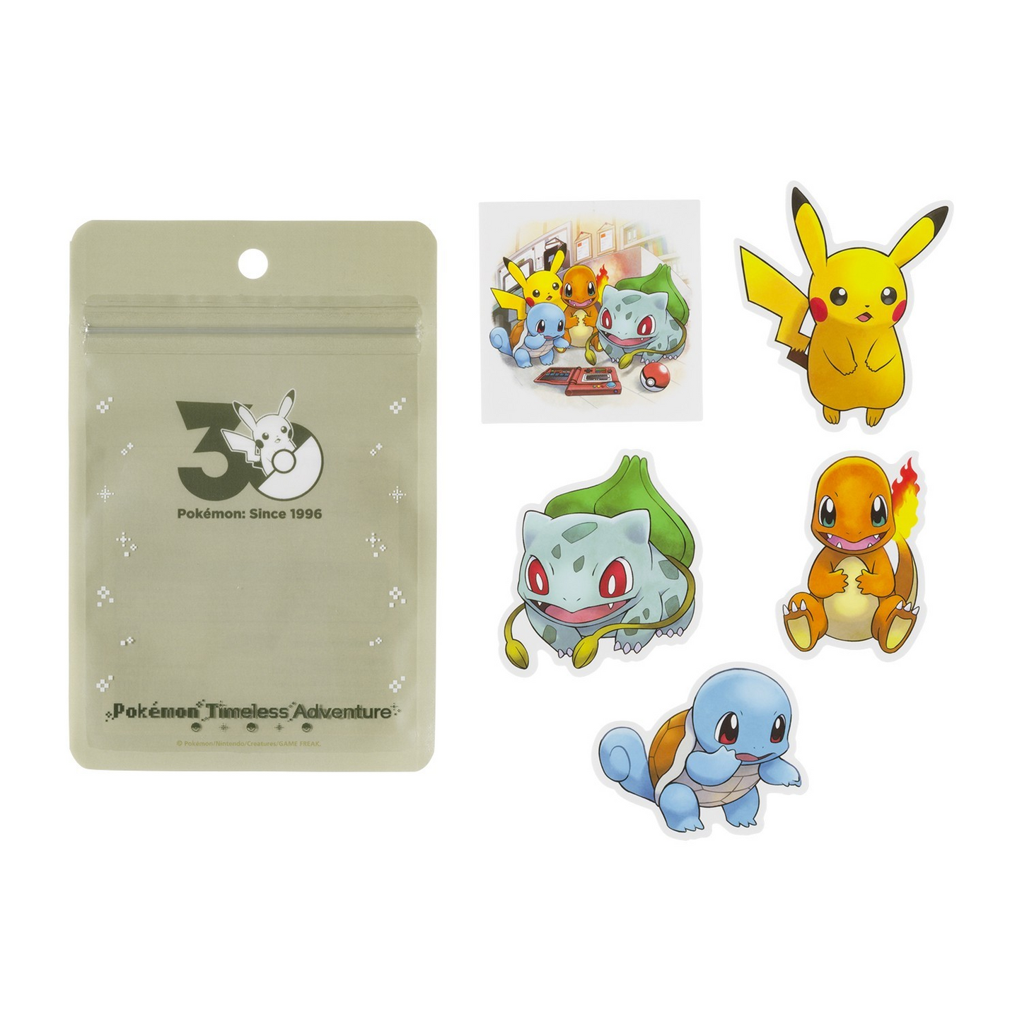 PSL Pokemon Center Timeless Adventure 30th Anniversary Sticker Set Japan