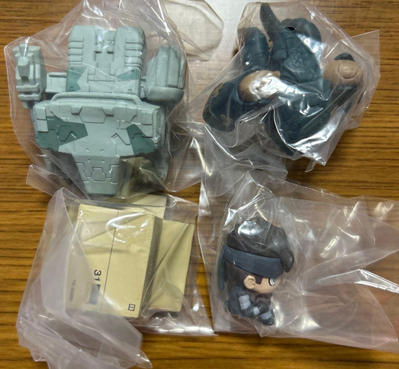 METAL GEAR Machiboke Capsule Toy Complete 4 Types set Gacha Japan