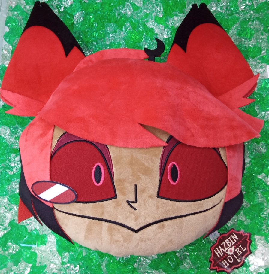 Welcome to Hazbin Hotel Plush Face Cushion Alastor 37cm Round1 Limited Japan NEW