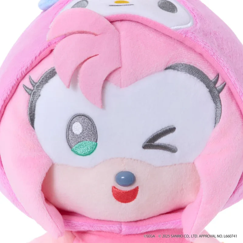 Sonic Friends × Sanrio Amy My Melody Characters Plush M SEGA JAPAN 12in