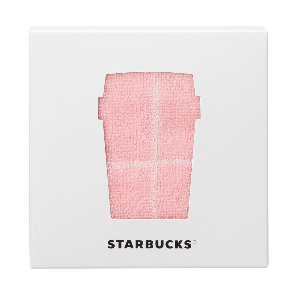 Starbucks Japan Summer 2026 Checkered Pink Towel Handkerchief Gift Set
