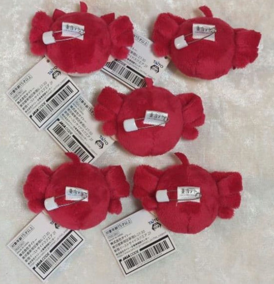Kasane Teto Face Badge Plush Doll Stuffed Toy Set of 5