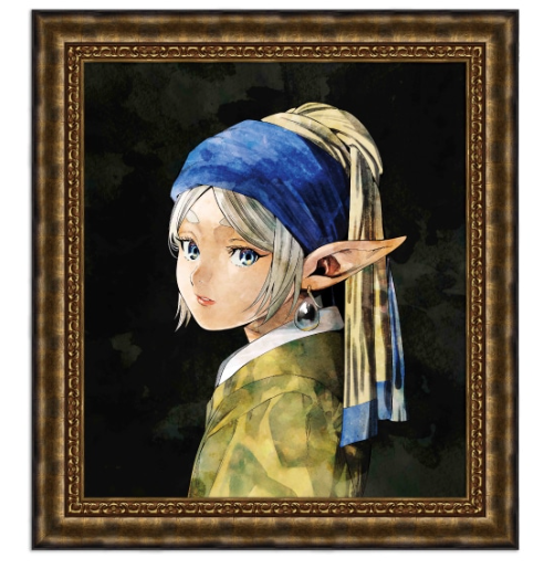 PSL Frieren Beyond Journey's End x Vermeer Exhibition Reproduction Original Picture Frieren