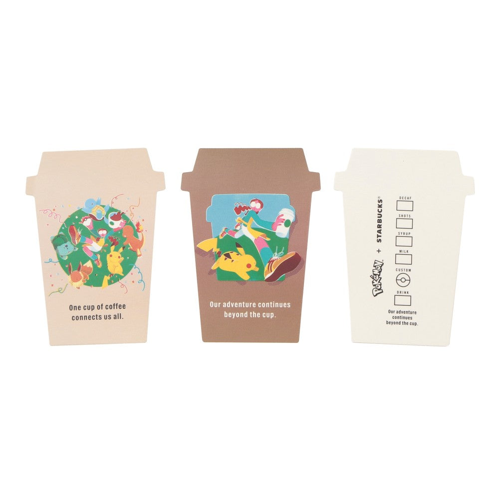 PSL Starbucks Japan Pokémon + STARBUCKS Art Sticker Set