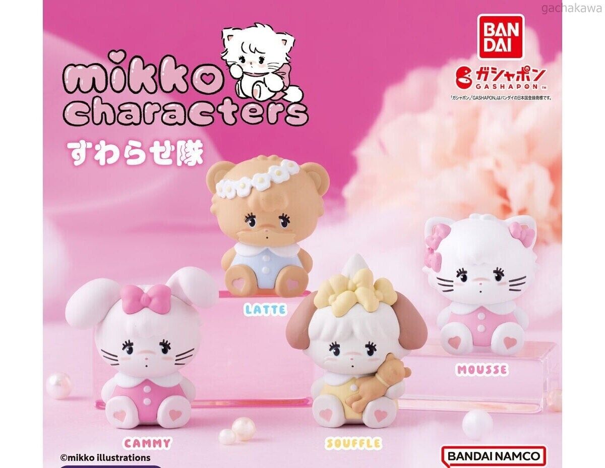 mikko characters Suwarasetai Figure Capsule Toy complete set