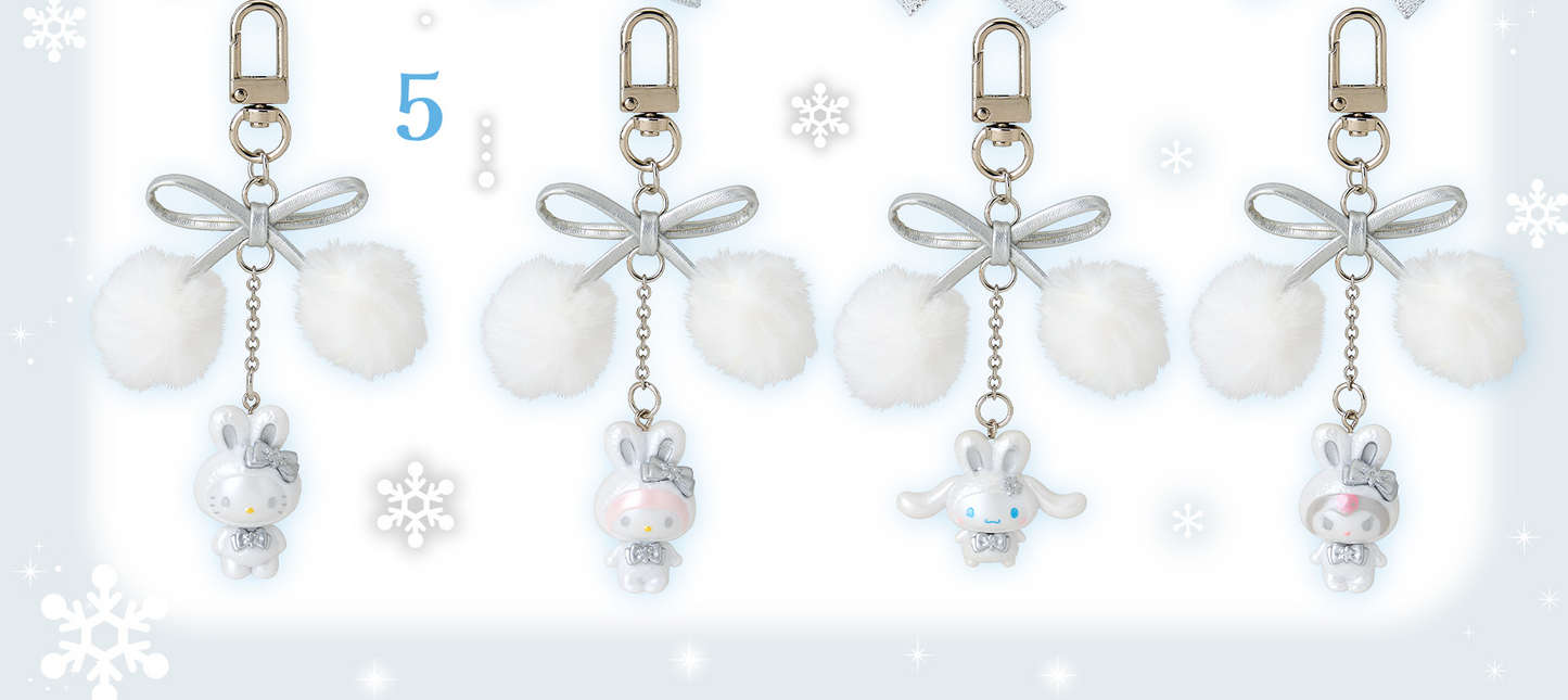 Sanrio Fluffy Snow Rabbit Design Series Keychain / Free Shipping