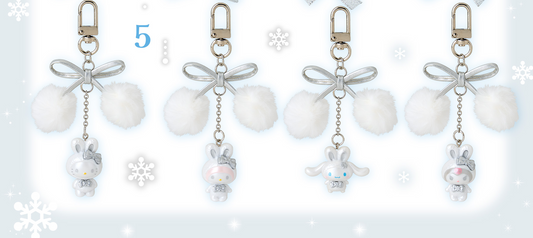 Sanrio Fluffy Snow Rabbit Design Series Keychain / Free Shipping
