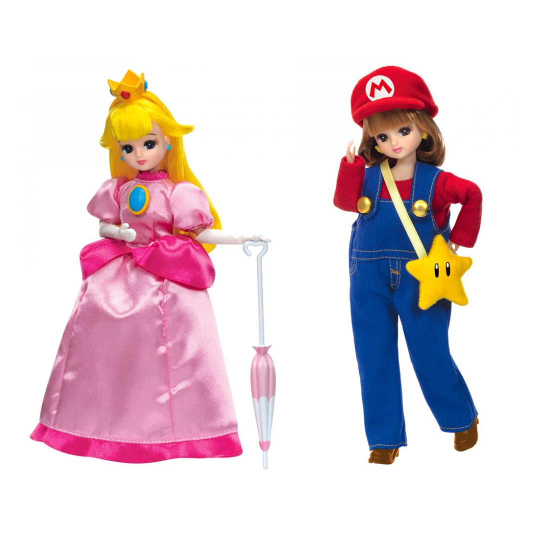 PSL Takara Tomy Licca-chan Super Mario & Princess Peach Style Doll 2 Set Japan