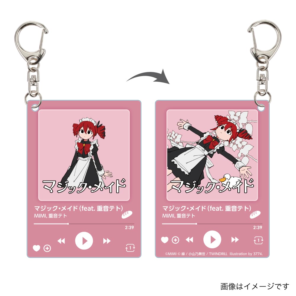 PSL Village Vanguard MIMI×Kasane Teto Music Playback Style Acrylic Keychain (Magic Maid)