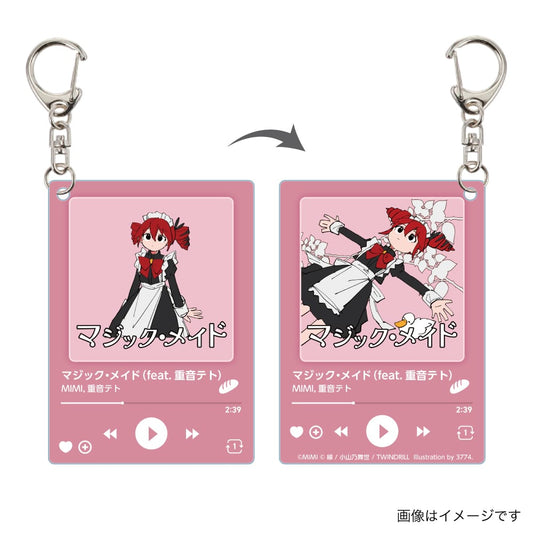 PSL Village Vanguard MIMI×Kasane Teto Music Playback Style Acrylic Keychain (Magic Maid)