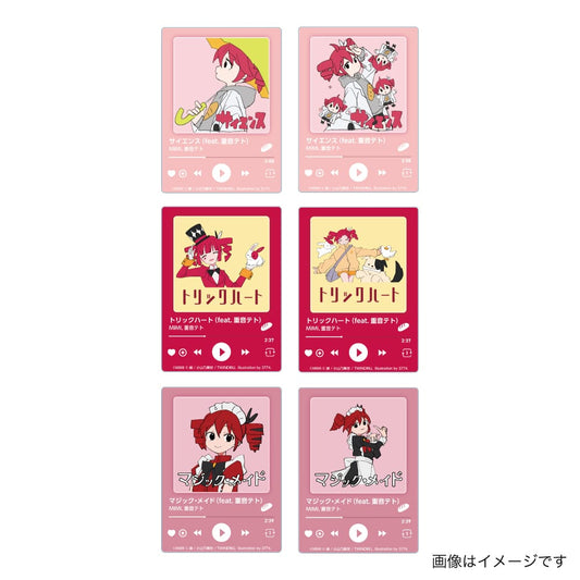 PSL Village Vanguard MIMI×Kasane Teto Trading music playback-style clear cards  Set of 6