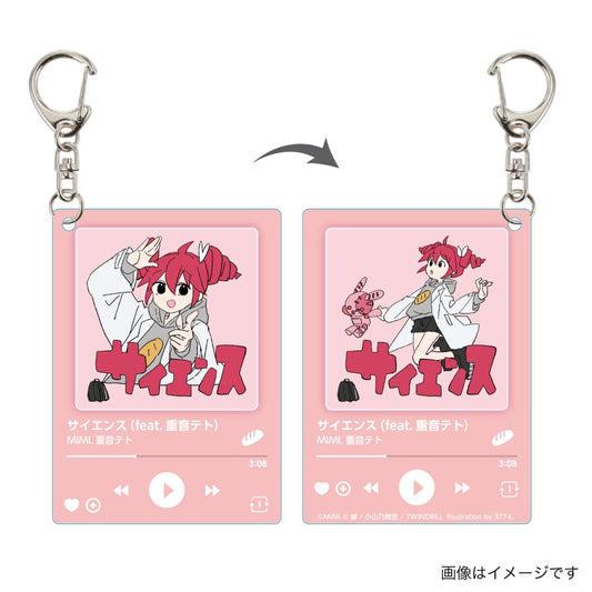 PSL Village Vanguard MIMI×Kasane Teto Music Playback Style Acrylic Keychain (Science)