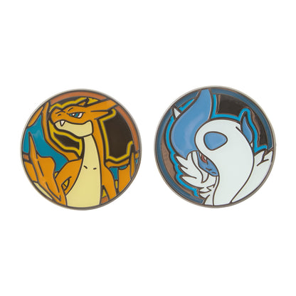 Pokémon Coin Pattern Pin Set (2 Pieces)  Mega Charizard Y / Mega Absol