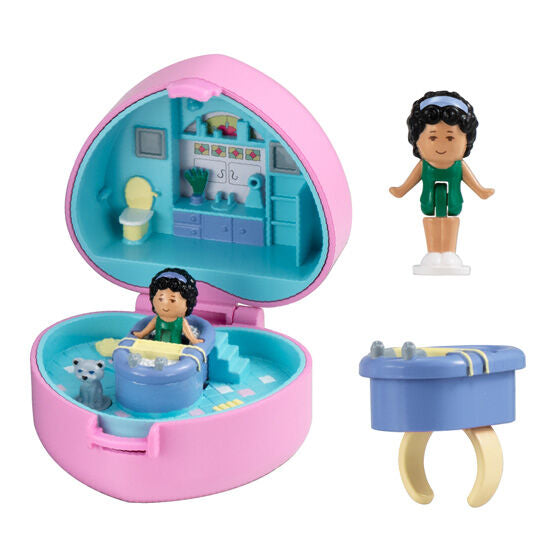 Polly Pocket Miniature Collection Capsule Toy BANDAI Gashapon 4 Types Set