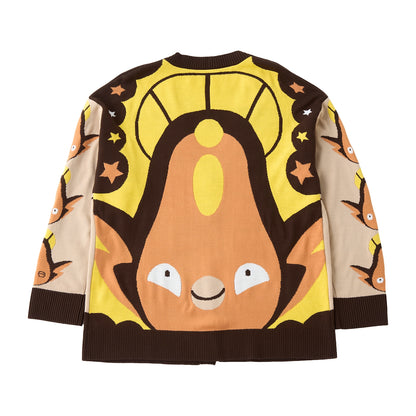 Pokemon Center Stunfisk Christmas Knit Cardigan Sweater M size 2026 Japan