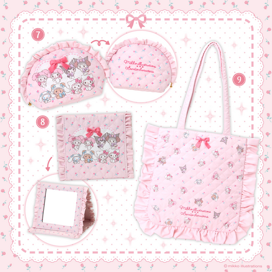 PSL mikko illustrations Sanrio Characters Pouch Mirror Tote Bag