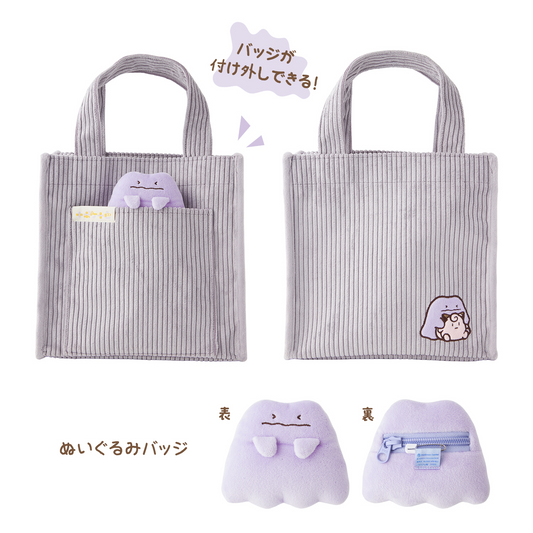 Pokémon Center Original Goods Tote bag with plush badg Lonely Ditto New Japan