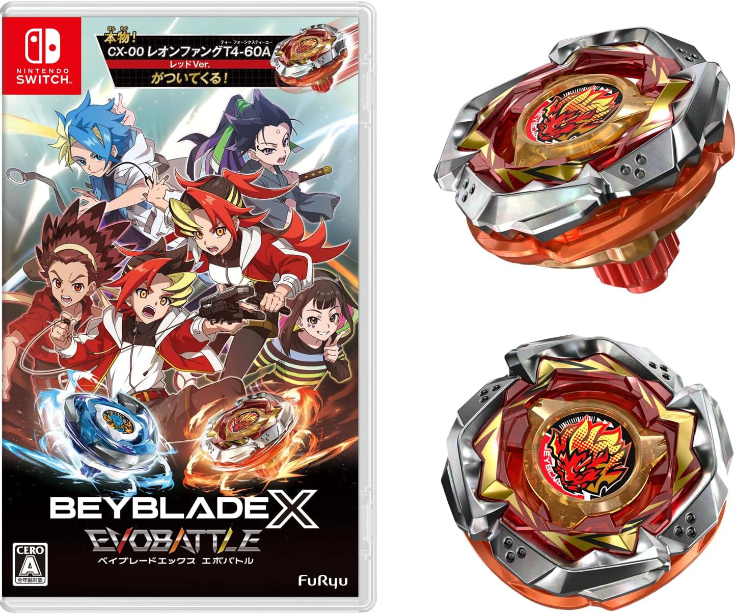 CX-00 Leonfang T4-60A Red Ver. Beyblade X EVOBATTLE Soft Beyblade Set 2025
