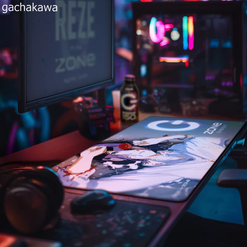 PSL Chainsaw Man x Zone Energy Drink Desk Mat REZE Type-B
