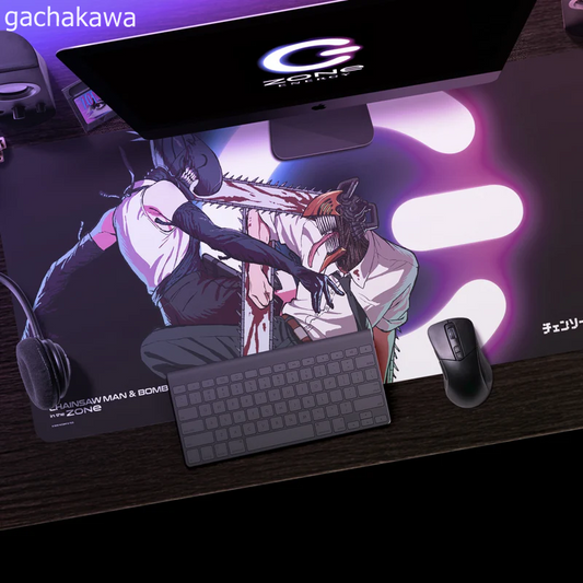 PSL Chainsaw Man x Zone Energy Drink Desk Mat CHAINSAW MAN & BOMB