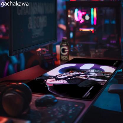 PSL Chainsaw Man x Zone Energy Drink Desk Mat CHAINSAW MAN & BOMB