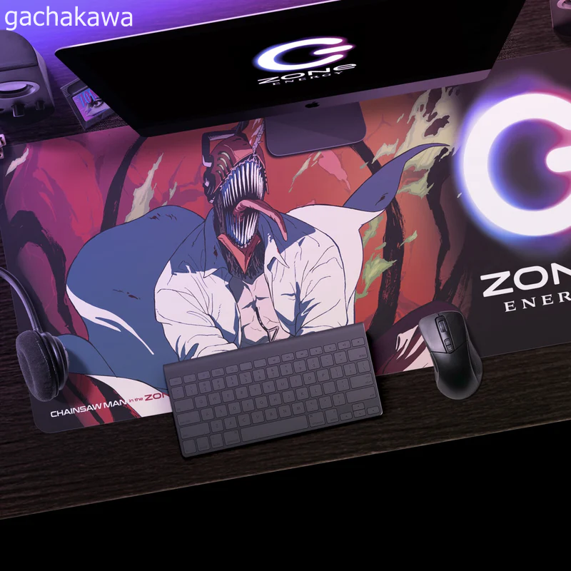PSL Chainsaw Man x Zone Energy Drink Desk Mat CHAINSAW MAN