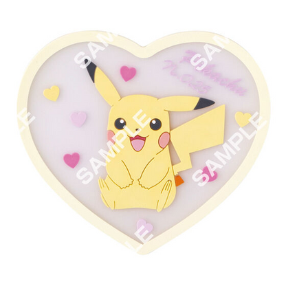 Pokemon Clear Rubber Coaster 3 Capsule Toy BANDAI