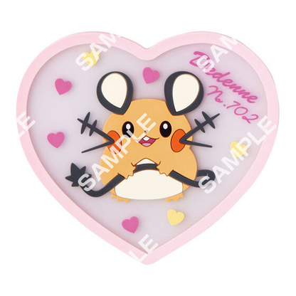 Pokemon Clear Rubber Coaster 3 Capsule Toy BANDAI