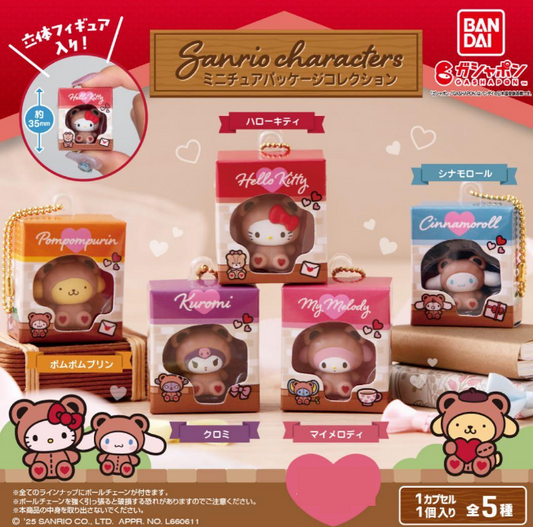 Sanrio Characters Miniature Package Collection set of 5 Gashapon Capsule Toys