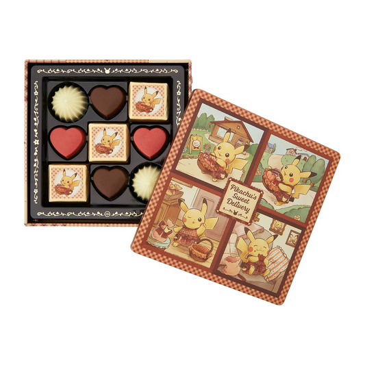 Pokemon Center Chocolate Morozoff Square Can Assorted Chocolate Pikachu's Sweet