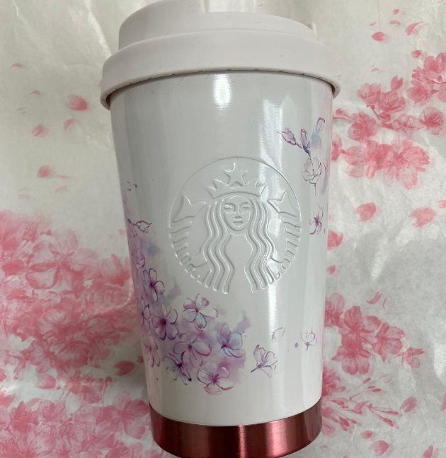 【SALE】Starbucks Japan SAKURA 2025 Stainless Steel TOGO Logo Tumbler Beige 355ml