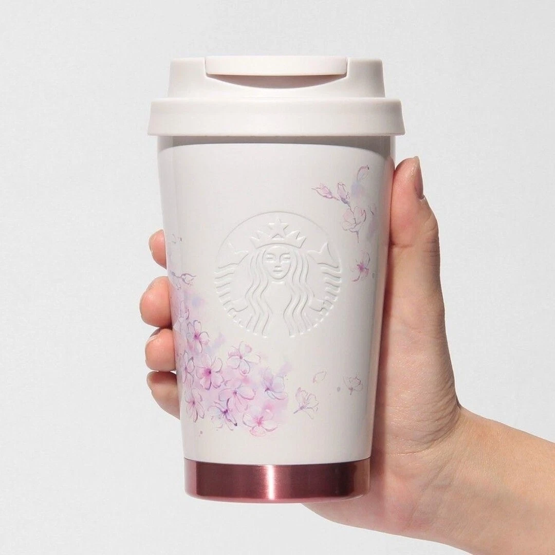 【SALE】Starbucks Japan SAKURA 2025 Stainless Steel TOGO Logo Tumbler Beige 355ml