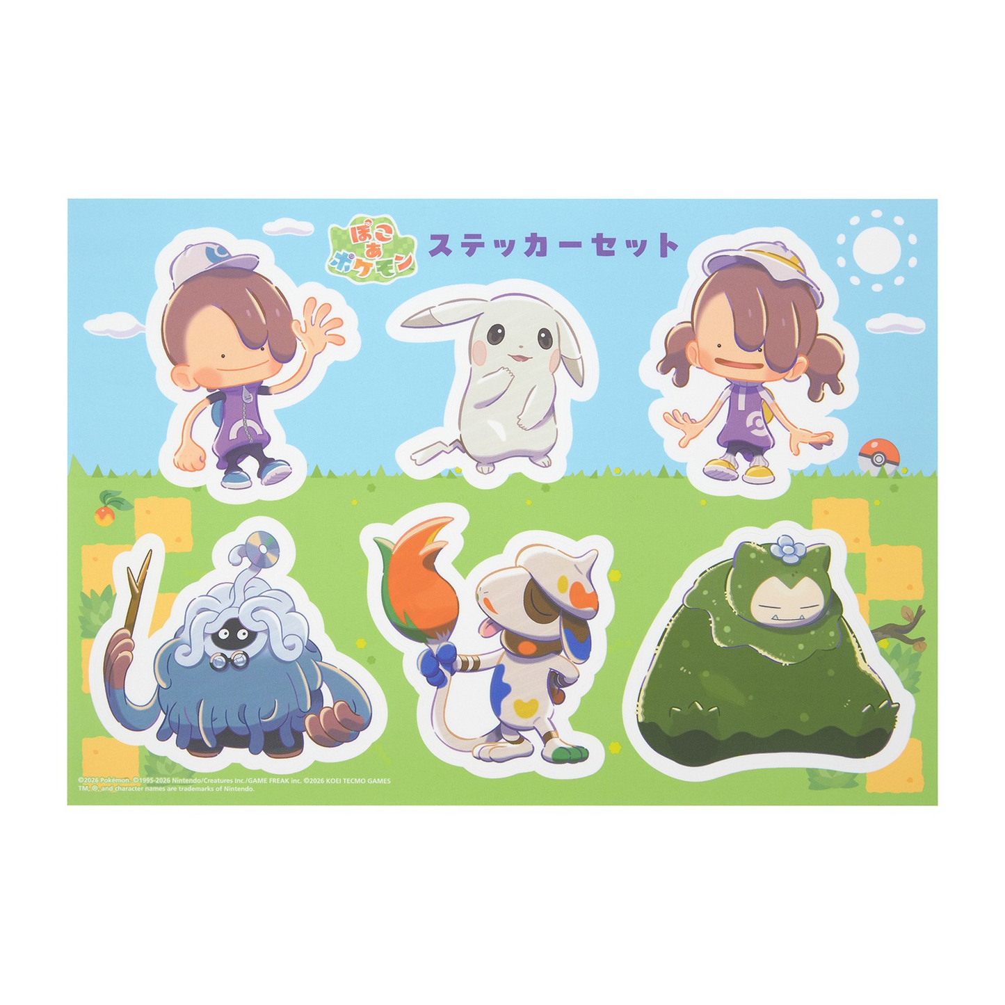 PSL Pokemon Center Original Pokémon Pokopia Set of 6 Stickers