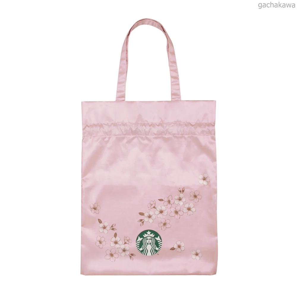 New Starbucks Japan 2026 Sakura Cherry Blossom Organic Cotton Gift Bag Reusable