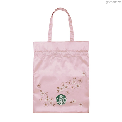New Starbucks Japan 2026 Sakura Cherry Blossom Organic Cotton Gift Bag Reusable