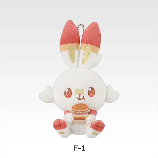 Pokemon Ichiban kuji Poke Peace Scorbunny Plush doll Mascot Japan F prize 10cm