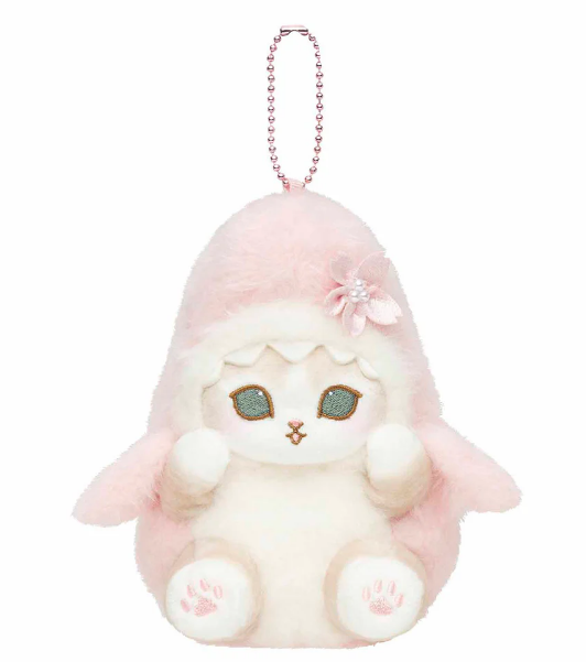 mofusand Cat Plush doll Keychain Pote Pote Shark Nyan SAKURA PINK Japan NEW