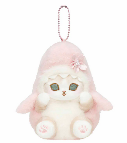 mofusand Cat Plush doll Keychain Pote Pote Shark Nyan SAKURA PINK Japan NEW