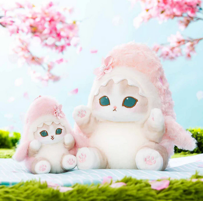 Mofusand Pote Pote Same Nyan Shark Cat Sakura Pink Plush S & Mascot Set