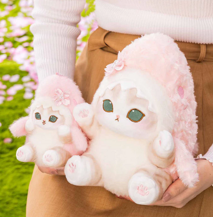 Mofusand Pote Pote Same Nyan Shark Cat Sakura Pink Plush S & Mascot Set