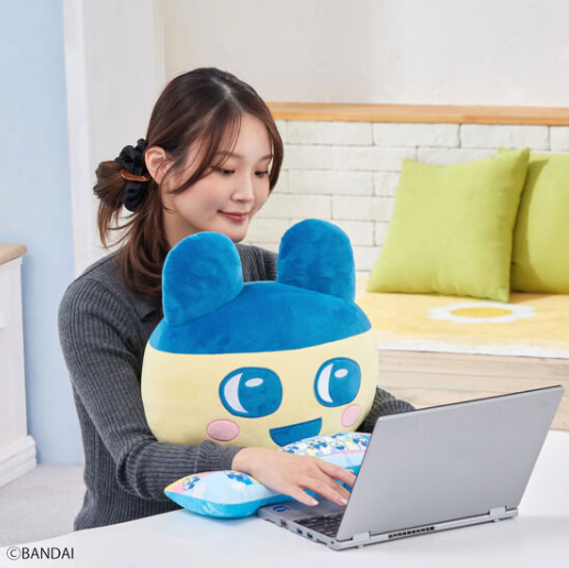 PSL NEW Bandai Tamagotchi Mametchi PC Cushion Plush Doll 49x36x22 cm from Japan