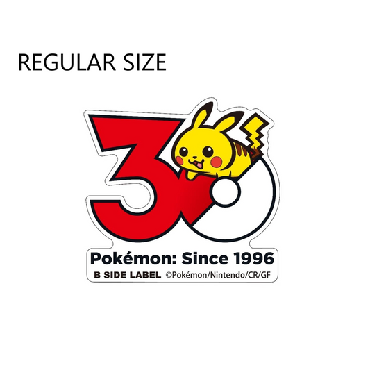 Pokemon 30th Anniversary Sticker B SIDE LABEL Pokemon Center Japan 63mm