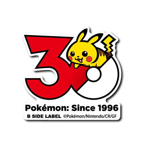 Pokemon 30th Anniversary Sticker B SIDE LABEL Pokemon Center Japan 63mm