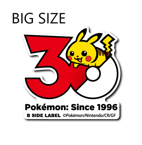 Pokemon 30th Anniversary Sticker B SIDE LABEL Pokemon Center Japan 98mm